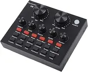 Podcast Mixer, Sound Card V8 Sound Card Streaming Equipment Mobile Phone Microphone for Singing Kuaishou Microphone Complete Set K Song God, Machine