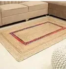 Rug 100% jute Cotton reversible runner handmade carpet living modern area rugs