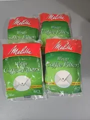 Melitta Wrap Coffee Filter Paper White, 40 Count - 4 Packs