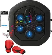 Smart Boxing Machine Wall Mounted With Music Light and Gloves - Indoor Training Equipment for Children, Youth and Adults