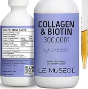 Liquid Collagen for Women - Liquid Biotin and Collagen Supplements Drops with Reishi, Chamomile & Valerian Root Extract