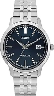 [SEIKO] Men Analog Automatic Watch with Stainless Steel Strap SRPH87K1, Blue, Bracelet