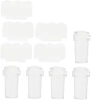 CANIGHT 5sets Creative Manicure Seal with Scraper Professional Nail Stamper Transparent