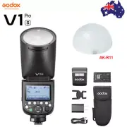 Godox V1Pro S TTL HSS Round Head Flash with External Flash For Sony +AK-R11 Dome