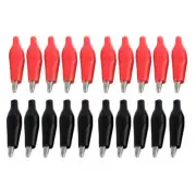 10 Pairs Black Red Insulating Electric Testing Probe Alligator Test Clips