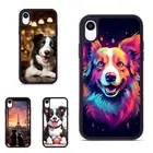 For iPhone XS 11 12 13 14 15 16 Pro Max little cute Border Collie Flexible Cases