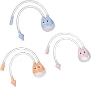 PEPLAYTAL 3Pcs Nasal Aspirators Soft Silicone Snot Remover for Safe and Gentle Mucus Cleaning Portable Nose Cleaner for Newborns Nasal Congestion Relief