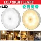 LED Motion Sensor Night Light USB Rechargeable Wall Mount Body Induction Lamp AU