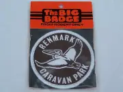 VINTAGE RENMARK CARAVAN PARK NSW ROUND EMBROIDERED PATCH WOVEN BADGE CLOTH