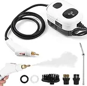 2500W High Pressure Steam Cleaner High Temperature Pressurized Steam Cleaning 1100ml 3 Bar Portable Handheld Steam Cleaners with 3 Brush Heads for Home Use/Car Detailing