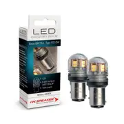 JW Speaker LED Red Tail Light Bulb 12/24v 120/60Lm Output Bayonet Style 2pc