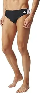[adidas] Men's 3-Stripes Swim Trunk, Black/White, 20 Size