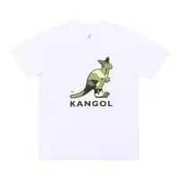 在飛比找Yahoo奇摩購物中心優惠-KANGOL 童裝 短T 白色 迷彩LOGO 圓領 短袖 上