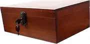 SOLUSTRE Box Pine Wood Wooden Jewelry Organizer Display Racks Display Shelf Keepsake Storage Case