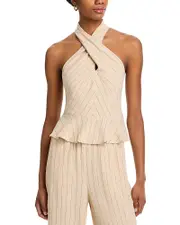 Steve Madden Kosta Peplum Halter Top