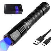 UVA-T4 365nm UV Flashlight - USB Rechargeable Black Light, Professional Grade...