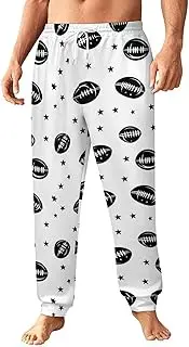 [Generic] Men's Sweatpants, Minimalist Black Football Art-80, Polyester Joggers, Sweatpants Jogging Pants for Workout Running