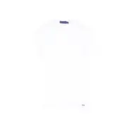 [Ralph Lauren Purple Label] Ralph Lauren Purple Label-White Cotton Embroidered Logo T-Shirt-Uomo L STAND