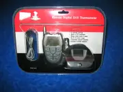 Remote Digital Grill Thermometer N O S Timer LED Light Beeps W/ Batteries