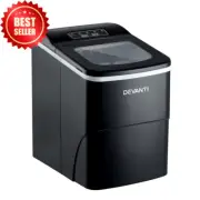 Ice Maker Machine, 2L, 12KG, Stainless Steel, Portable, Fast Freeze, Black