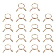 Fuel Line Hose Clips, 18Pcs 10mm Zinc Plated 65Mn Steel Tubing Spring Clamps