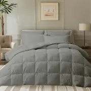Grey Goose Feather Comforter Full/Queen Size, All Season Duvet Insert,