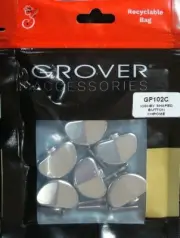 Grover GP102C Standard Kidney Bean Button Set, Chrome