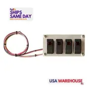 American Autowire 510919, One Natural Aluminum Rocker Switch Panel 4 Switches