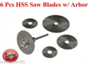 6 Pcs HSS Circular Saw Blade for Black & Decker Genesis Dremel RotaryTool 1/8"