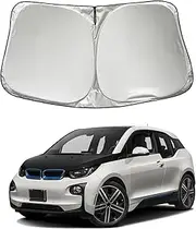 Car Windshield Sun Shade Sunshade Compatible with BMW i3 2014-2020 2021 2022 Accessories, Foldable Car Front Windshow Sun Shield Visor