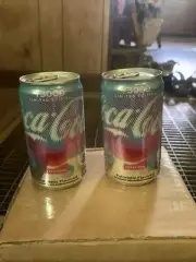 Coca-Cola Y3000 Collectible Cans, Coke Soda, 2 Full 7.5 oz, Futuristic Flavor