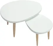 1/12 Scale Accessories, 2PCS 1 12 Scale Dollhouse Furniture Triangle Coffee Table Miniature Furniture for Dollhouse Decor White