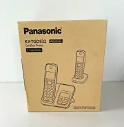 Panasonic KX-TGD832 Cordless Phone w/ Answering Machine & 2 Handsets Brand NEW