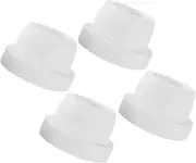 Kisangel Pool Ladder Tubing Caps 4 Pack of Replacement Bumpers Rubber Material Inground Pool Ladder End Caps Maintenance