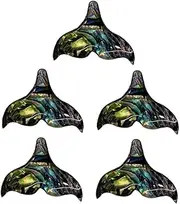 [CIMAXIC] 5pcs Shell Pendant Diy Jewelry Making Charms Mermaid Tail Design for Keychain Necklace Bracelet