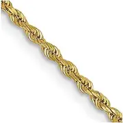 [JewelryWeb] 14k Gold 1.50mm Sparkle Cut Rope With Lobster Clasp Chain Bracelet Link-Bracelet
