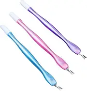 Ipetboom Non-slip Handle Dead Skin Remover Cuticle Pusher Trimmer Forks Set 15pcs Random