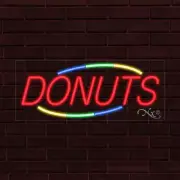 BRAND NEW "DONUTS" w/BORDER 30x12x1 INCH LED FLEX WINDOW/WALL INDOOR SIGN 30785