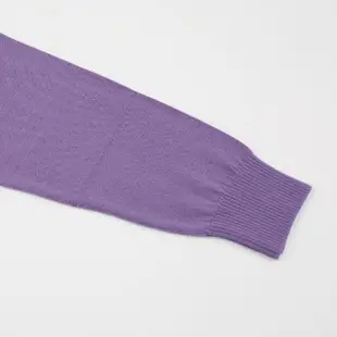 【ROBERTA 諾貝達】台灣製 舒適典雅 美麗諾純羊毛衣(紫色)