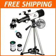 Beginner-Friendly 400mm Refractor Telescope with Carry Bag for Kids' Stargazing