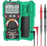 Digital Clamp Meter Multimeter 4000 Counts Auto-ranging Amp Voltage Tester Measuring AC/DC Voltage & Current, Resistance, Capacitance, Frequency, Continuity, Live Wire Test (Plastic-118A)