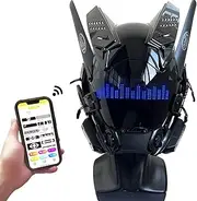 WKYBHUD Cyberpunk Mask LED Customizable Bluetooth Mask，APP Control LED Display Smart Mask, for Nightclub, Party, Raves