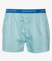 NEW PETER ALEXANDER MENS GREEN STRIPE STRIPED BOXER PJ SHORTS XXXL RRP$55.95