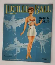 Lucille Ball UNCUT Paper Dolls Book Authorized Edition 1945 Metro-Goldwyn-Mayer