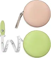 HAIKING Retractable Measuring Tape, 2 Pcs Soft Leather Tape Measure for Tailor, Knitting Cloth, Craft, Body Fabric Measuring (Green & Pink)