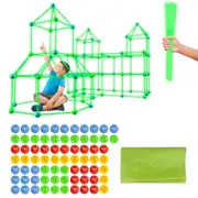 175Pcs Tent Fort Building Kit for Kids Glow In The Dark Tent STEM Construction Toy