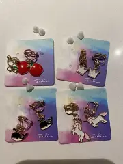 Unicorn clip on earrings Sets, Fairytale Princess No Piercings Children Jewelry