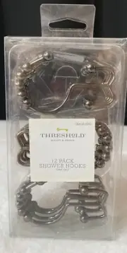 Threshold Shower Hooks 12-Pack Bronze Beads New in Package