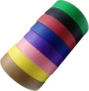 IWOWHERO 6pcs Sticky Wrinkle Paper Masking Nail Tape Tack Color Pink Adhesive