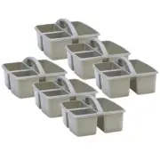 Teacher Created Resources TCR20441-6 Plastic Storage Caddy Gray - Pack of 6